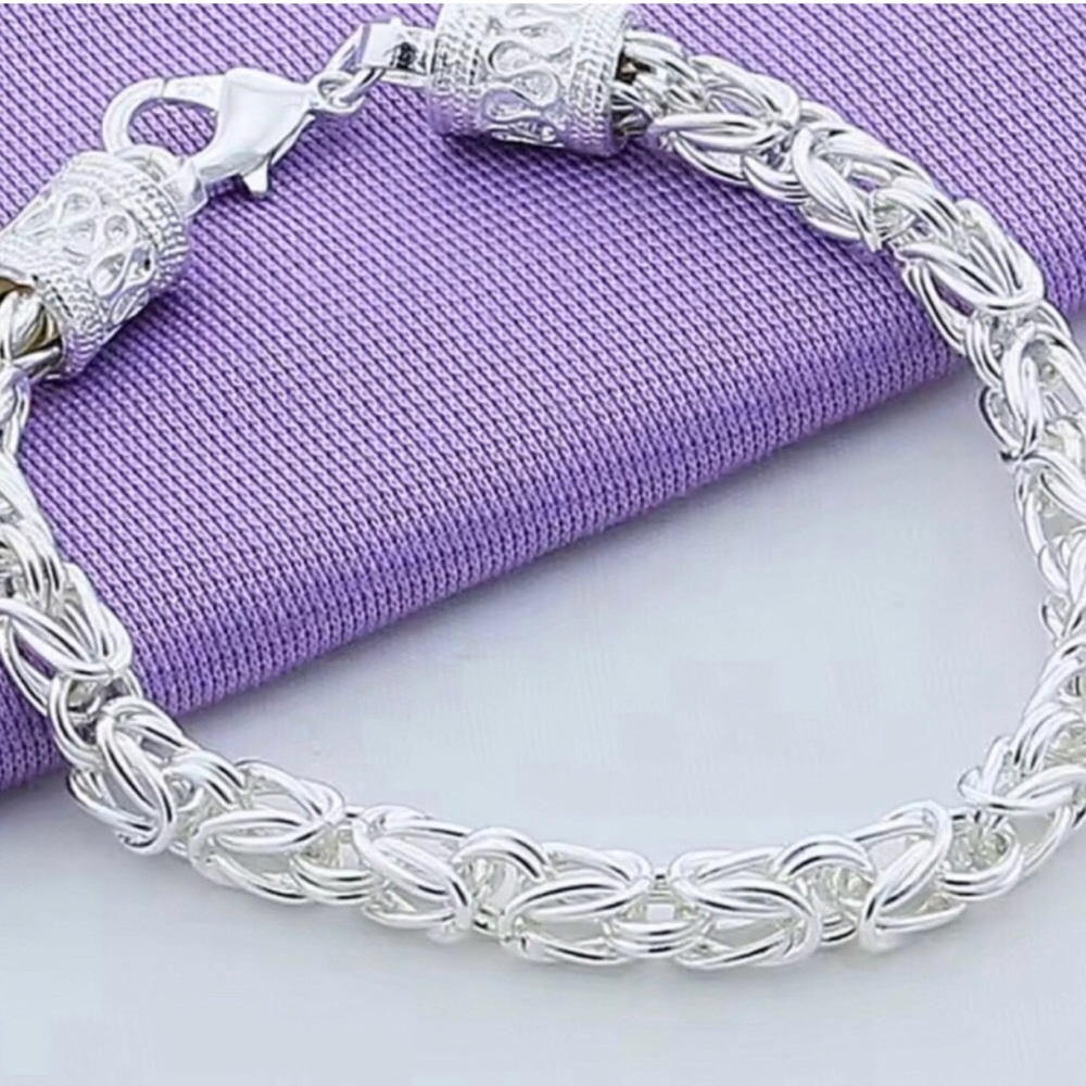 Sterling Silver Byzantine Chain Bracelet